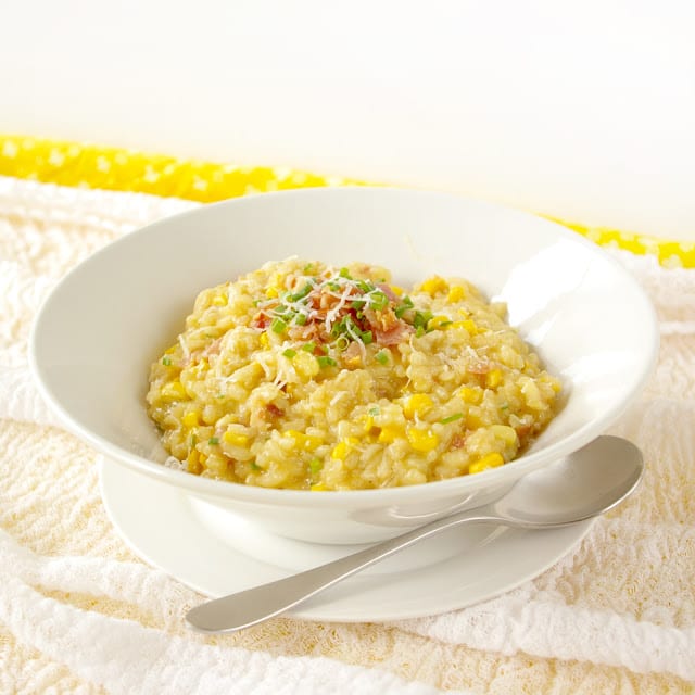Sweet Corn Risotto with Pancetta