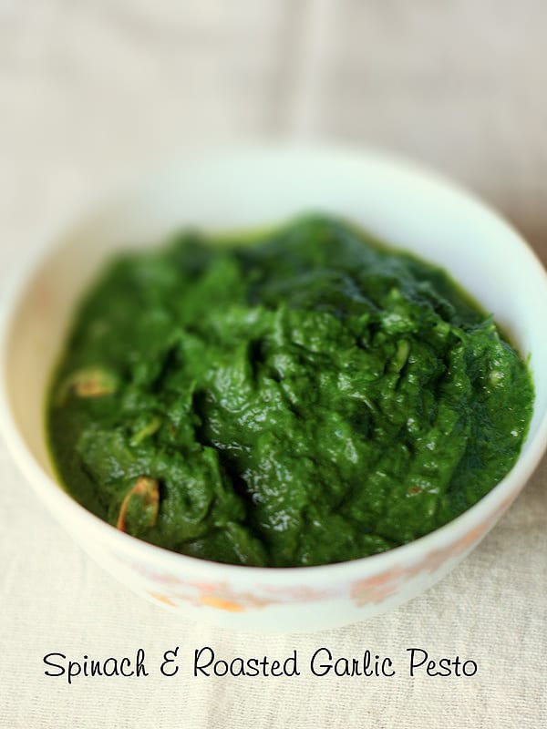 Spinach and Roasted Garlic Pesto