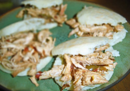 Arepa with Spicy Chicken