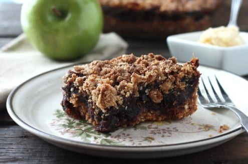 Crunchy Ginger Date Square with Apple Butter