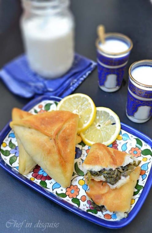 Spinach Pastry Triangle