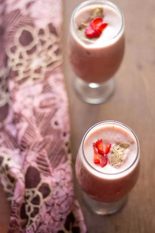 Strawberry Almond Milkshake