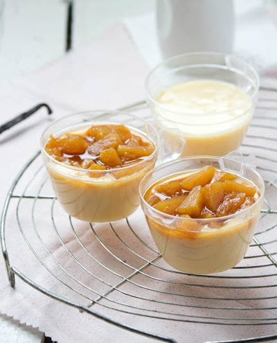 Natillas with caramelized pineapple