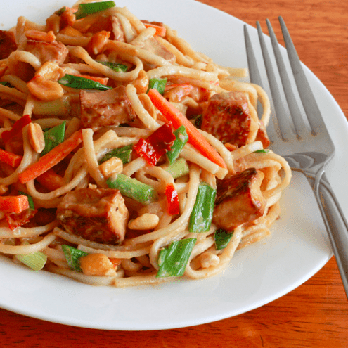 Thai Peanut Tofu Noodles