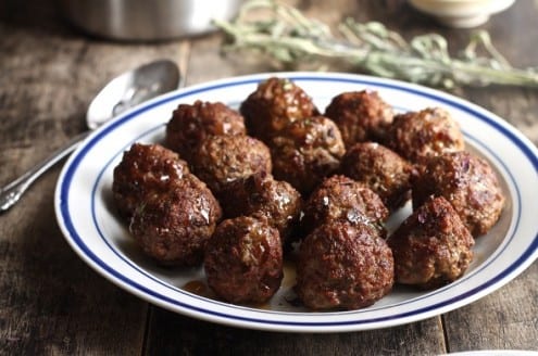 Herb Meatballs with Maple Sweet and Sour