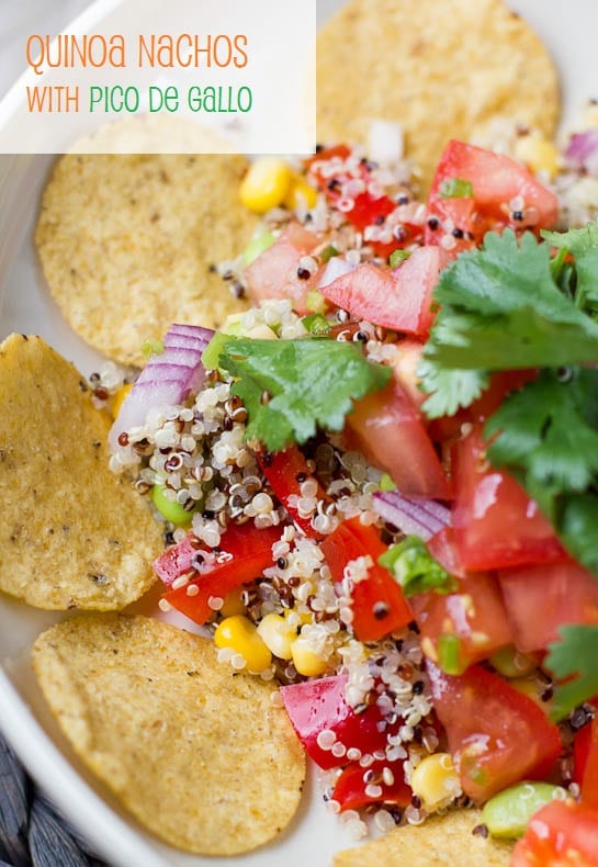 Nachos with Quinoa and Pico de Gallo