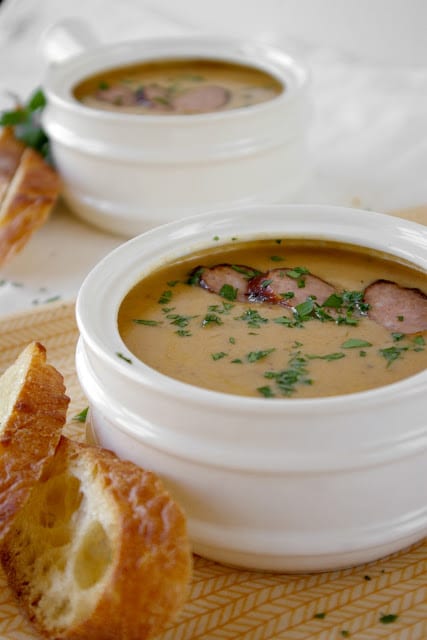 Roasted Rutabaga Beer Cheese Soup