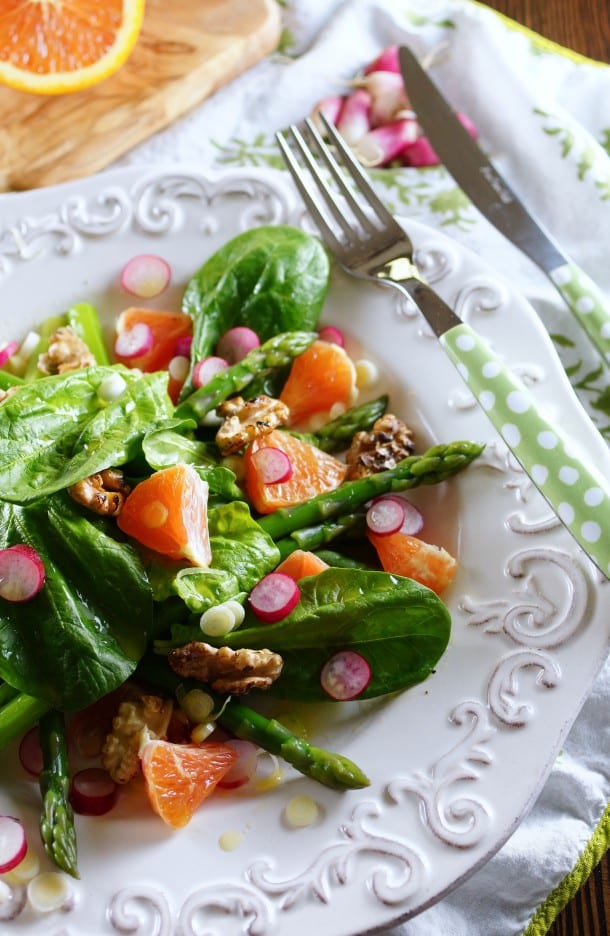 Spinach Salad with Asparagus