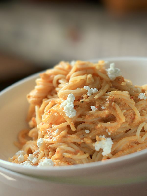 Chilli Pesto and Peanut Pasta