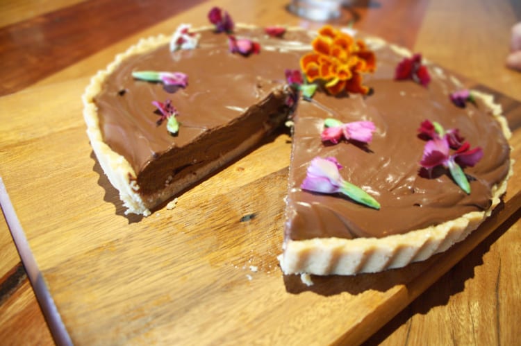 Silken Tofu Chocolate Fudge Tart Recipe by Lauren Tangey