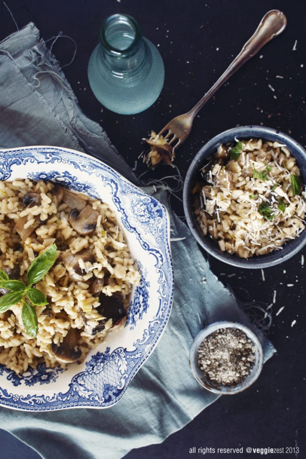 Leeks and Mushroom Risotto