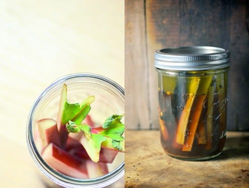 Indian-style Sweet and Sour Pickled Rhubarb