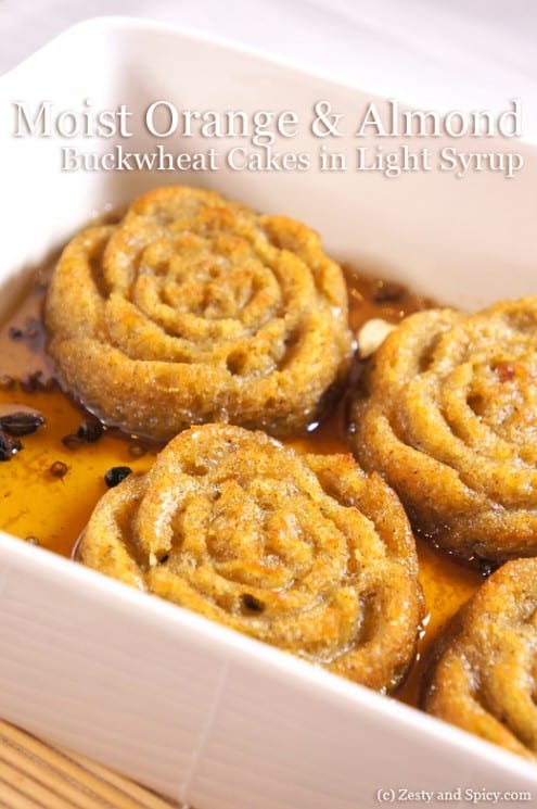 Orange and Almond Buckwheat Cakes in Light Syrup