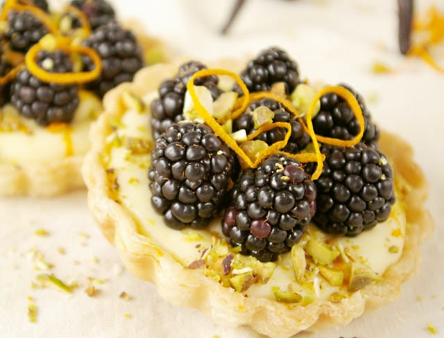 Blackberry, Orange and Vanilla Cream Tartlets