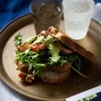 Salmon Salad Sandwich with Avocado “Mayo”