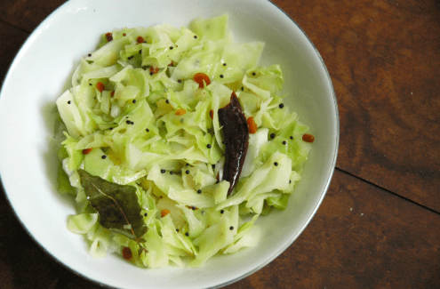 Cabbage Palya - South Indian Stir Fry