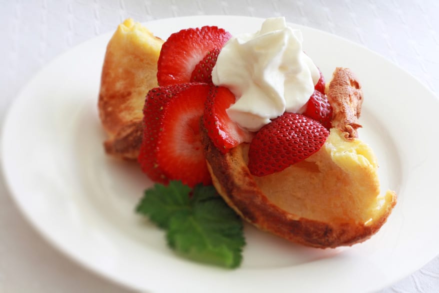 Strawberries and Cream Popovers