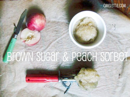 Brown Sugar and Peach Sorbet