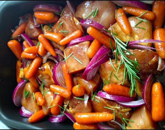 Rosemary and Baby Carrot Chicken