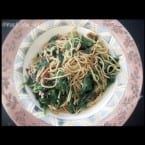Garlic Spinach Stir-fry Noodles