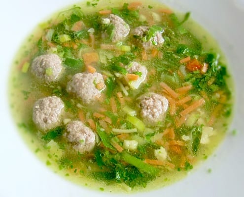 Dutch Vegetable Soup with Meatballs