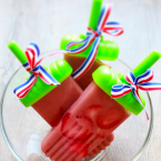 Strawberry Peanut Butter Popsicles