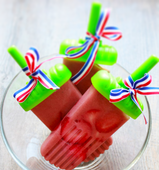 Strawberry Peanut Butter Popsicles