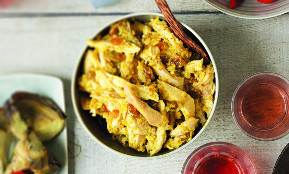 Curried Chicken Salad with Golden Raisins, Lime and Honey