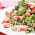 Strawberries, Kale and Feta Salad