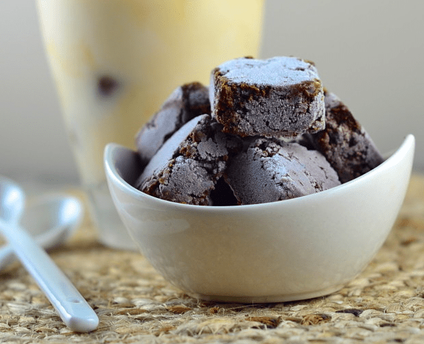 Frozen Chocolate and Hemp Brownie Bites