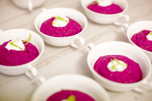 Red Beet and Ginger Purée