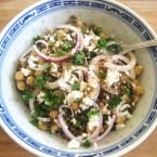 Chickpea, Lentil and Tahini Salad with Feta