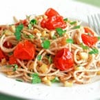 Spaghetti with Roasted Sweet Corn and Cherry Tomatoes