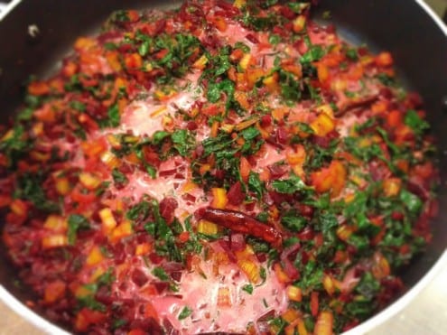 Swiss Chard and Beet Greens Stew