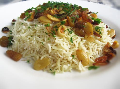 Oriental Rice with Nuts and Fresh Herbs