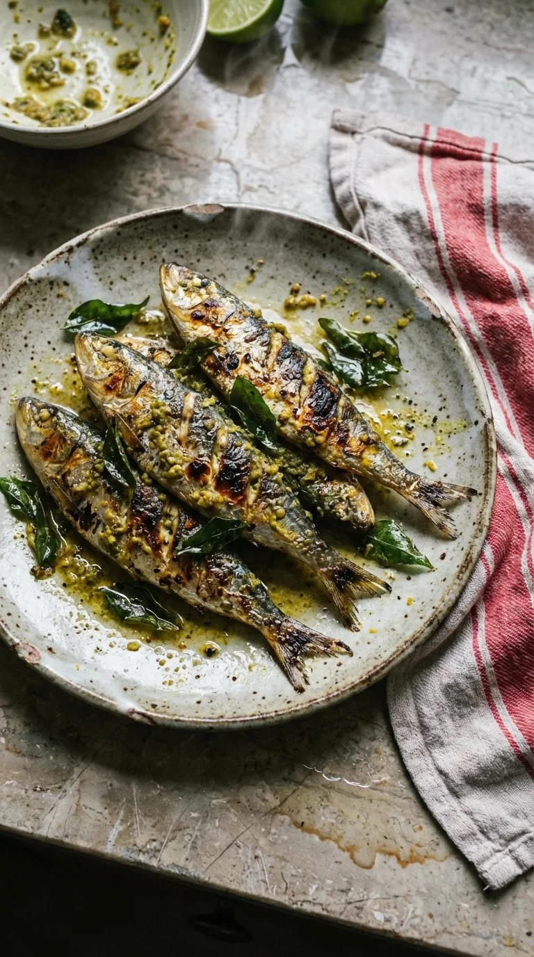 Sardis Rice Kerala Style Grilled Sardines - Honest Cooking Magazine