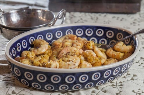 Steamed Shrimp With Mustard Seeds