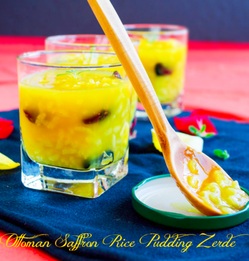 Ottoman Saffron Rice Pudding Zerde