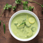 Green Yogurt Curry with Summer Squash