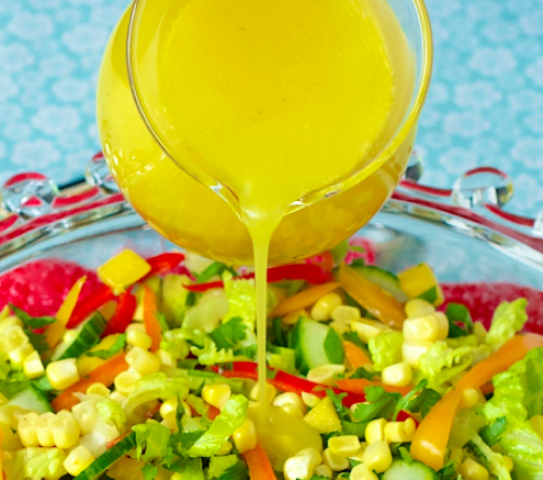 Summer Salad with Sunny Honey Vinaigrette