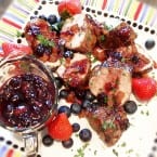 Grilled Pork Tenderloin with Berry Bacon Sauce