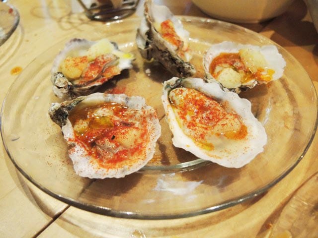 Warm oysters at Jaleo