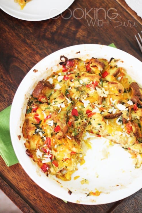 Savory Vegetable Bread Pudding