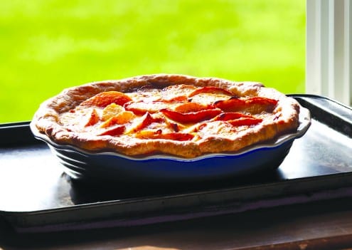 Deep Dish Buttermilk Peach Pie