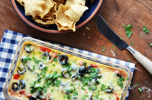 Cheesy Warm Bean Dip