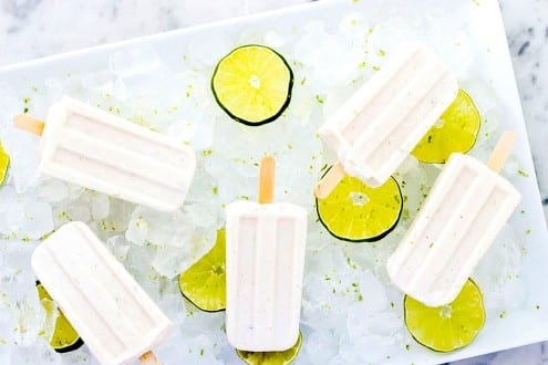 Coconut Lime Popsicles with a Kick