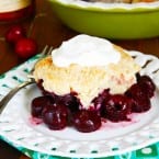 Cherry Cobbler with Bourbon Whipped Cream