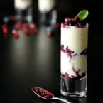 Pomegranate and Blueberry Rice Pudding