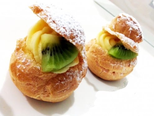 Kiwi Cream Puffs