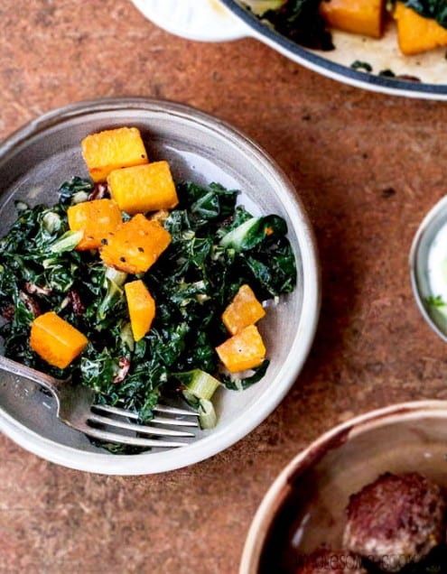 Silverbeet and Pumpkin Hash